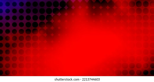 Dark Blue, Red vector texture with disks. Abstract colorful disks on simple gradient background. Design for posters, banners.
