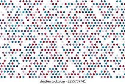 Dark Blue, Red vector texture with colorful hexagons. Design in abstract style with hexagons. Pattern for ads, leaflets.
