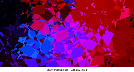 Dark blue, red vector texture with memphis shapes. Simple design in abstract style with gradient forms. Simple illustration for your web site.