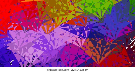 Dark Blue, Red vector texture with memphis shapes. Illustration with colorful shapes in abstract style. Elegant design for wallpaper set.
