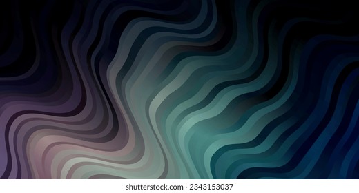 Dark Blue, Red vector texture with curves. Illustration in abstract style with gradient curved.  Pattern for websites, landing pages.