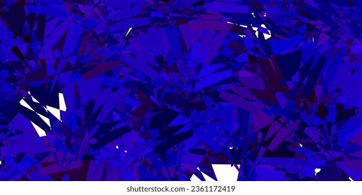 Azul oscuro, textura vectorial roja con triángulos aleatorios. Magnífica ilustración abstracta con formas triangulares, formas. Iniciar diseño para el insperarión.