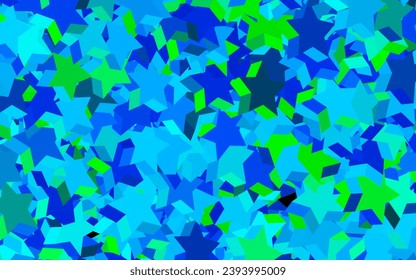 Dark Blue, Red vector texture with beautiful stars. Glitter abstract illustration with colored stars. Pattern for futuristic ad, booklets.