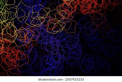 Dark Blue, Red vector texture with abstract forms. Colorful chaotic forms with gradient in modern style. Modern design for your business card.