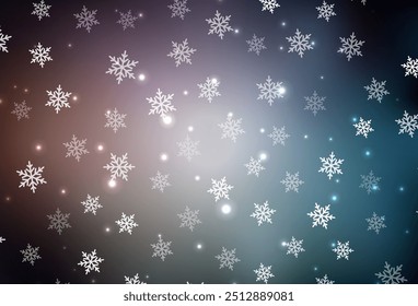 Dark Blue, Red vector texture in birthday style. Simple gradient illustration with Christmas attributes. Pattern for booklets, leaflets of education.