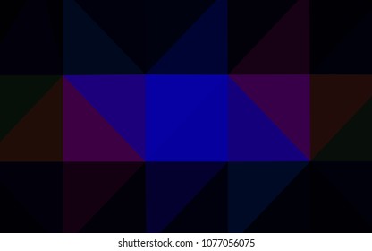 Dark Blue, Red vector triangle mosaic template. Shining colored illustration in a new style. The polygonal design can be used for your web site.