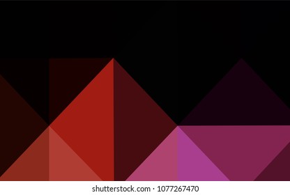 Dark Blue, Red vector triangle mosaic cover. Colorful abstract illustration with gradient. The polygonal design can be used for your web site.