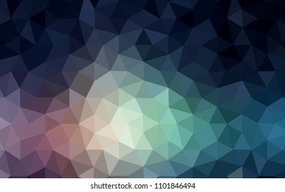 Dark Blue, Red vector triangle mosaic template. Elegant bright polygonal illustration with gradient. Polygonal design for your web site.
