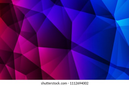 Dark Blue, Red vector triangle mosaic cover. A sample with polygonal shapes. Best triangular design for your business.