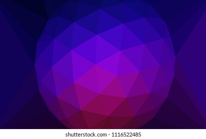 Dark Blue, Red vector triangle mosaic cover with a diamond. Abstract illustration with an elegant triangles. Completely new template for your banner.