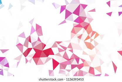 Dark Blue, Red vector triangle mosaic template. Modern abstract illustration with triangles. Textured pattern for your backgrounds.