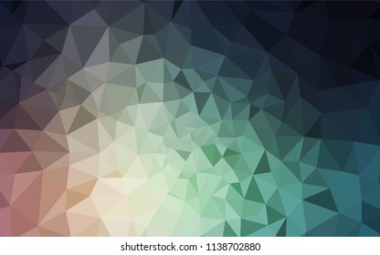 Dark Blue, Red vector triangle mosaic cover. Elegant bright polygonal illustration with gradient. A completely new design for your leaflet.