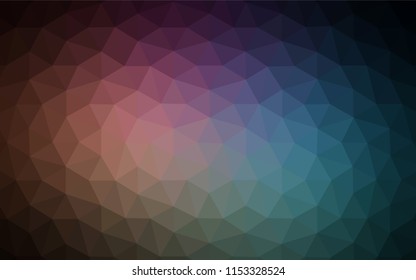 Dark Blue, Red vector triangle mosaic texture. Glitter abstract illustration with an elegant triangles. Pattern for a brand book's backdrop.