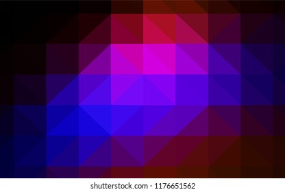 Dark Blue, Red vector triangle mosaic cover. Modern abstract illustration with triangles. Polygonal design for your web site.