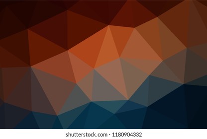 Dark Blue, Red vector triangle mosaic template. Shining colorful illustration with triangles. Brand new style for your business design.