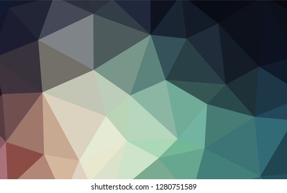 Dark Blue, Red vector triangle mosaic template. Glitter abstract illustration with an elegant triangles. Textured pattern for your backgrounds.