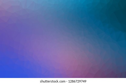 Dark Blue, Red vector triangle mosaic template. A sample with polygonal shapes. Template for your brand book.