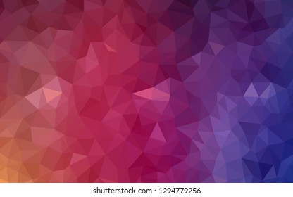 Dark Blue, Red vector triangle mosaic template. Shining colorful illustration with triangles. Pattern for a brand book's backdrop.