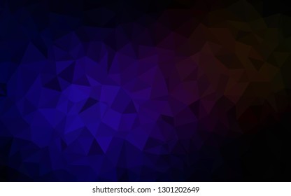 Dark Blue, Red vector triangle mosaic texture. Glitter abstract illustration with an elegant triangles. Polygonal design for your web site.