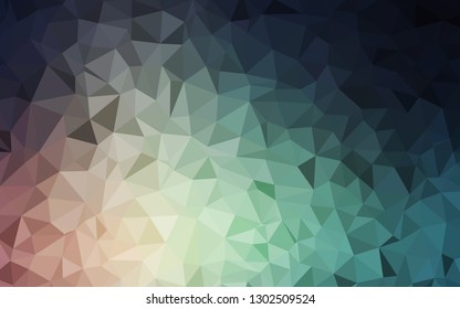 Dark Blue, Red vector triangle mosaic template. Colorful illustration in abstract style with triangles. Template for cell phone's backgrounds.