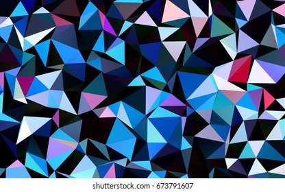 Dark Blue, Red vector triangle mosaic background. An elegant bright illustration with gradient. A completely new design for your business.
