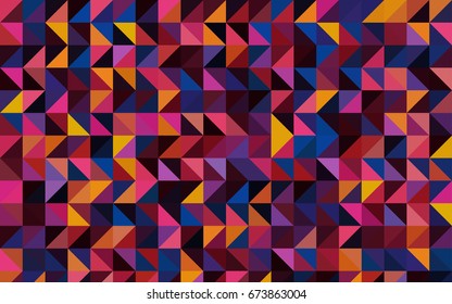 Dark Blue, Red vector triangle mosaic background. Modern geometrical abstract illustration with gradient. A new texture for your design.