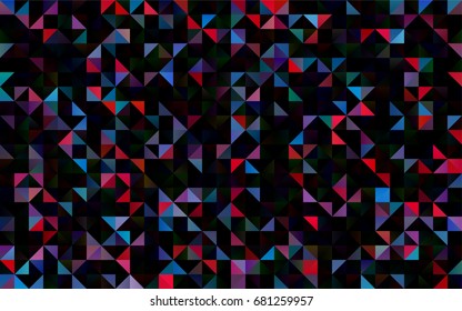 Dark Blue, Red vector triangle mosaic background. Creative illustration in halftone style with gradient. The template can be used as a background for cell phones.