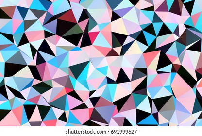 Dark Blue, Red vector triangle mosaic template. A completely new color illustration in a vague style. The best triangular design for your business.