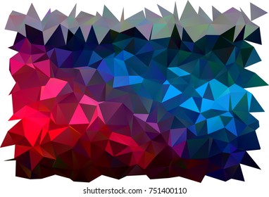 Dark Blue, Red vector triangle mosaic background. Creative geometric illustration in Origami style with gradient. The completely new template can be used for your brand book.