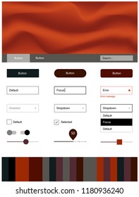 Dark Blue, Red vector ui kit with bubble shapes. Colorful abstract illustration with gradient lines. Simple colorful design for websites.