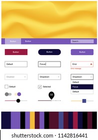 Dark Blue, Red vector wireframe kit with abstract circles. Colorful illustration in abstract memphis style with gradient. Simple colorful design for websites.
