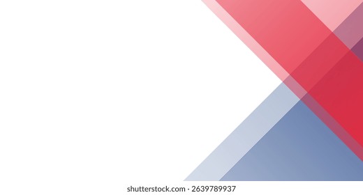 Dark blue, red and white Abstract triangle on white and dark blue background. A4 size book cover template for annual report, magazine, booklet, proposal, portfolio, brochure, poster