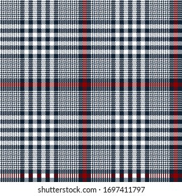 Dunkelblau, Rot und Weiß moderne Tartan geplündert Schottische nahtlose Muster.Textur aus Plaid, Tischdecken, Kleidung, Hemden, Kleider, Jacke, Rock, Papier, Decken und andere Textilerzeugnisse.