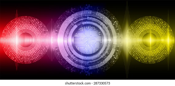 dark blue red yellow color Light Abstract Technology background for computer graphic website internet and business. circuit. vector illustration. info graphics. wave. beam. ray