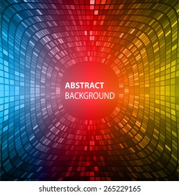 Dark blue red yellow Vector abstract design. pixels mosaic background computer graphic website  business and internet. table. ext box. Brochure. card. wave. banner.