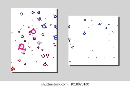 Dark Blue, Redvector brochure for ui, ux design. Booklet with textbox on colorful abstract background. The pattern can be used for any ad, booklets.