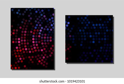 Dark Blue, Redvector brochure for ui, ux design. Abstract booklet on colored background with gradient. Beautiful design for cover of notepads.