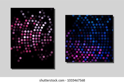 Dark Blue, Redvector brochure for ui, ux design. Modern abstract design concept with colorful gradient. Completely new template for your brand book.
