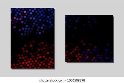 Dark Blue, Redvector brochure for ui, ux design. Beautiful colored sample in A4 size. Beautiful design for cover of notepads.