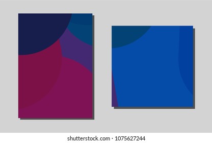 Dark Blue, Redvector brochure for ui, ux design. Abstract booklet on colored background with gradient. Beautiful design for cover of notepads.