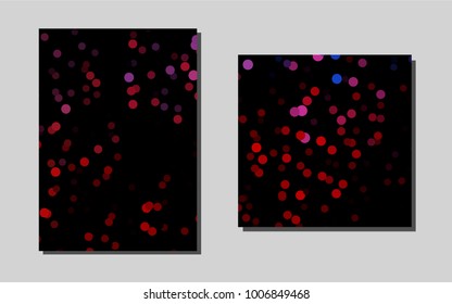 Dark Blue, Redvector cover for Envelopes. Blurred decorative design in abstract style with textbox. The pattern can be used for any ad, booklets.