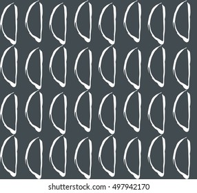 Dark Blue Scandinavian Inspired Ink Pattern Print