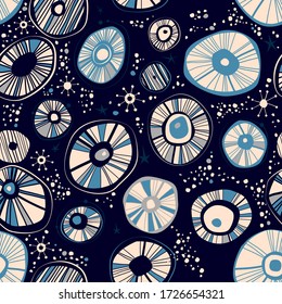 dark blue scetch abstract seamless texture