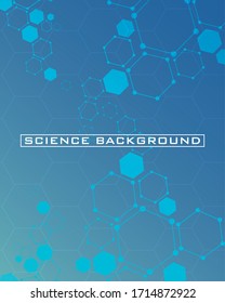 dunkelblauer Wissenschaftshintergrund mit Linienstrukturen Vektorillustration-Illustrationsdesign