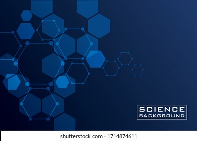 dark blue science background with lines structures vector illustration design