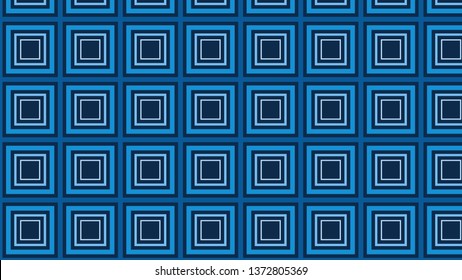 Dark Blue Seamless Concentric Squares Background Pattern