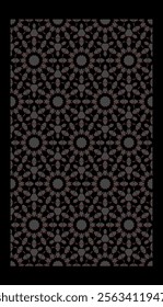 Dark blue seamless flat arabic pattern background