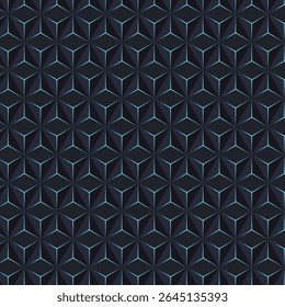 Dark Blue Seamless Geometric Pattern