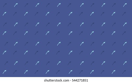 Dark blue seamless pattern with arrows. Seamless pattern arrows on blue background. Vector arrows. Blue arrows pattern for fabric.