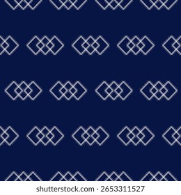 Padrão sem emenda azul escuro por geometria Índio indígena navajo asteca Étnica tradicional decoração abstrato tribo 